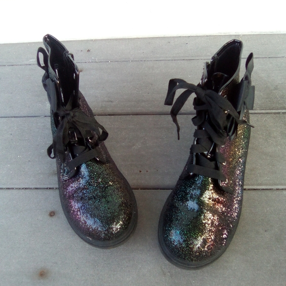 JOJO Black Glitter Ankle Boots SIZE 5 - Picture 4 of 11